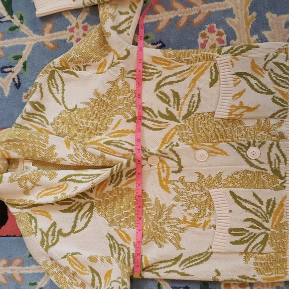 Anthro Maeve Pineapple Shawl Cardigan - Picture 7 of 11